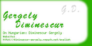 gergely diminescur business card